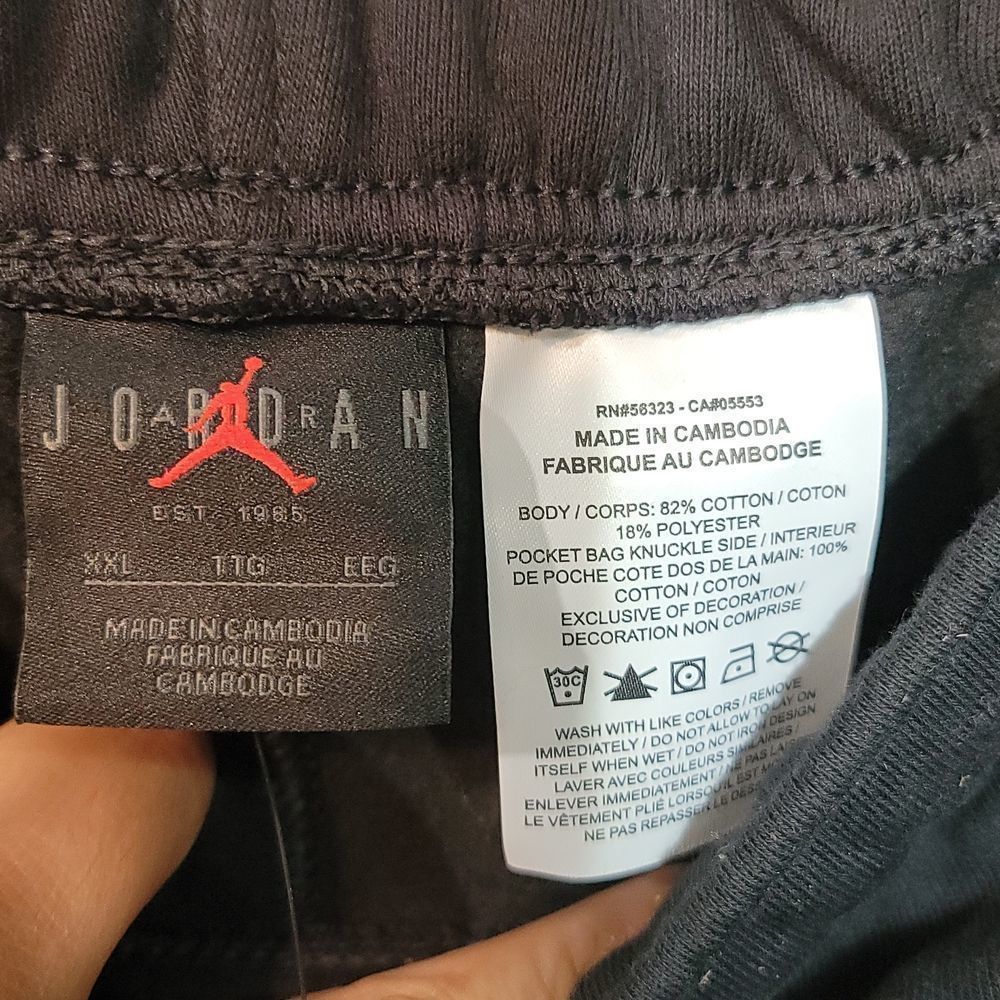 Men's Big & Tall Michael Jordan Streetwear Oversized Fleece Sweat Pants Joggers - Picture 8 of 8